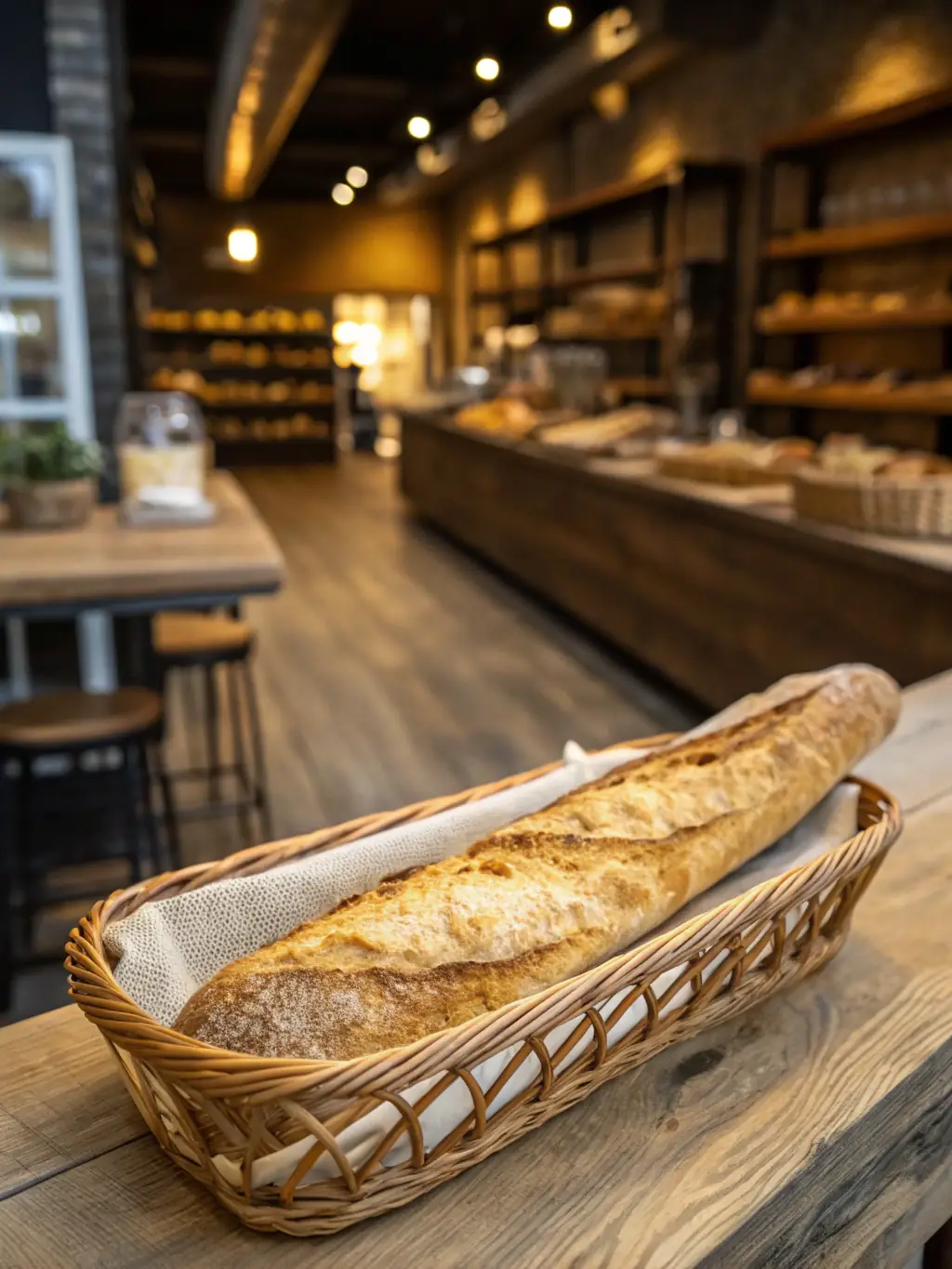 A close-up shot of Artisan Bakery's delicious artisanal bread and pastries, emphasizing the bakery's family-owned charm, as featured on The Spotlight Marketing's EDDM postcard.